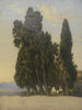 Cypress in the Villa d'Este park - Carl Morgenstern — näkymä teoksesta
