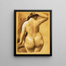 Vue arrière d'une femme nue - Carl Newman — kehystetty taideteos seinällä