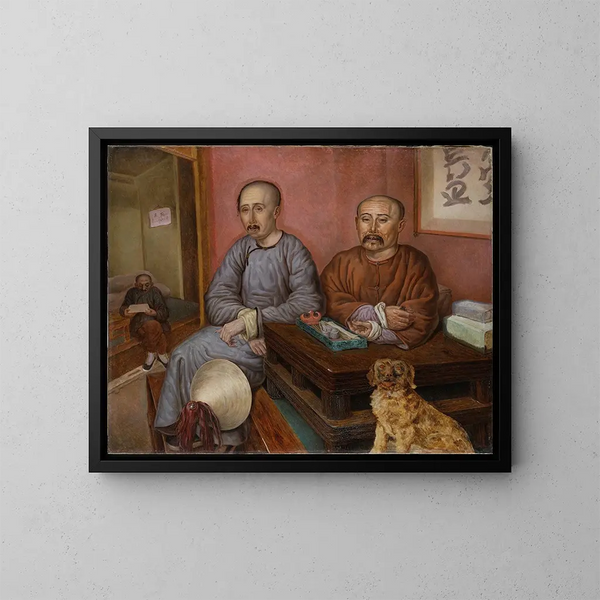 Marchands chinois - Carl Peter Mazer — kehystetty taideteos seinällä