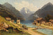 Tyrolin Achensee-järven Le Sixenhof -maalaus - Carl Prestele — näkymä teoksesta