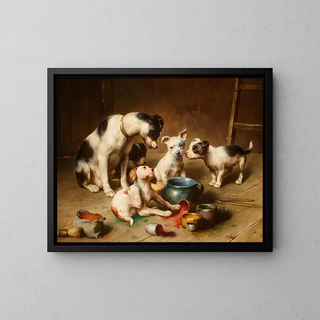 Artistes en herbe - Carl Reichert — kehystetty taideteos seinällä