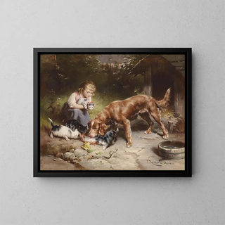 Juhla-ateria - Carl Reichert — kehystetty taideteos seinällä