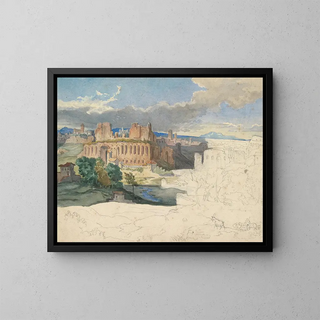 Les ruines des palais impériaux à Rome - Carl Rottmann — kehystetty taideteos seinällä