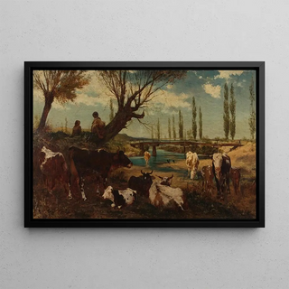 Carl Rudolf Huber - Kuhherde am Wasser.webp
