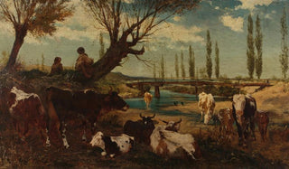 Carl Rudolf Huber - Kuhherde am Wasser.webp