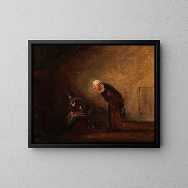 Alkemisti kemisti - Carl Spitzweg — kehystetty taideteos seinällä