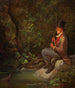 Kalastaja metsässä virrassa - Carl Spitzweg — näkymä teoksesta