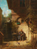 Odottaen lehteä - Carl Spitzweg — näkymä teoksesta