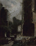 Yönvalossa, linnojen rauniot - Carl Spitzweg — näkymä teoksesta
