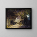 Le ermite devant sa retraite - Carl Spitzweg — kehystetty taideteos seinällä