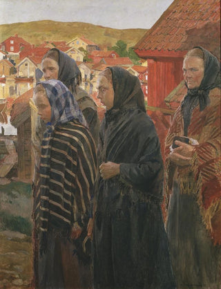 Carl Wilhelmson - Fishermens Wives Returning from Church.webp