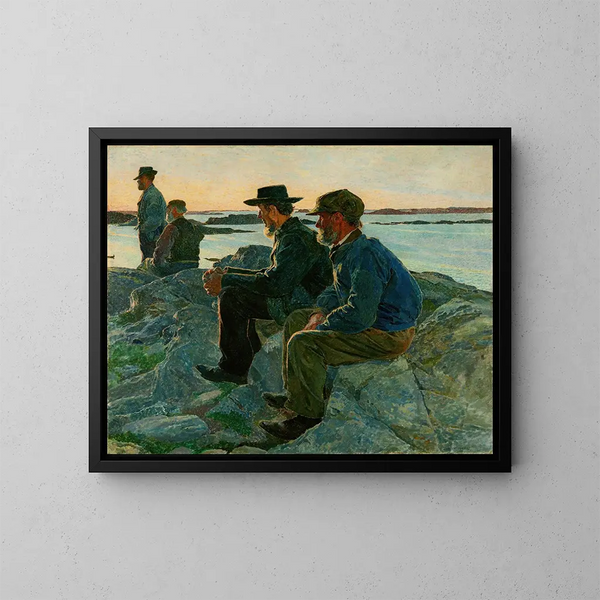 Sur les rochers Fiskebäckskil - Carl Wilhelmson — kehystetty taideteos seinällä