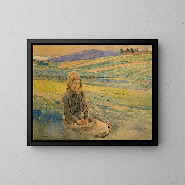 Kesäillan ilta - Carl Wilhelmson — kehystetty taideteos seinällä