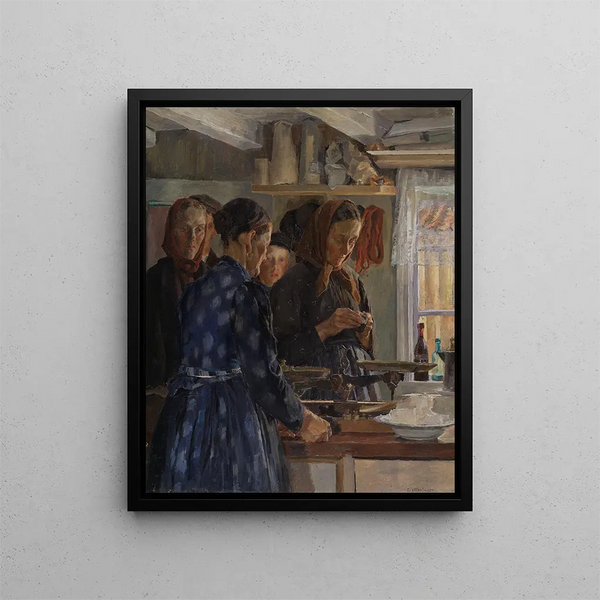 La boutique du village - Carl Wilhelmson — kehystetty taideteos seinällä