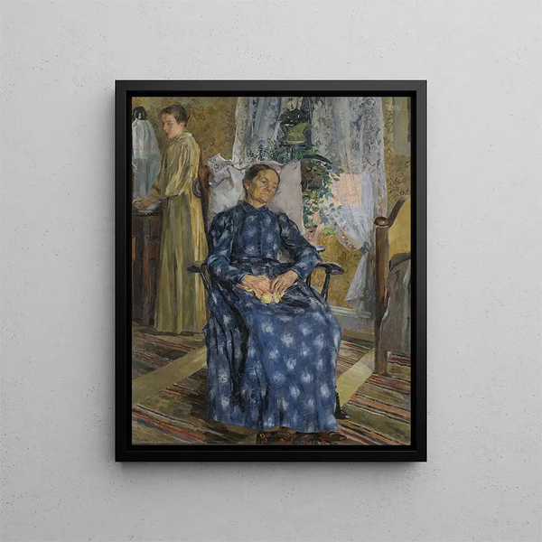 Väsyneenä - Carl Wilhelmson — kehystetty taideteos seinällä