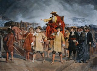 Carl Wurzinger - Ernst Rdiger Graf Starhemberg besichtigt die Verteidigungsarbeiten auf der Lwelbastei 1683.webp