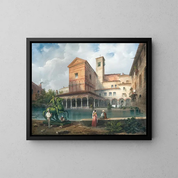 Santa Maria alla Fontana kirkosta Milanossa - Carlo Bossoli — kehystetty taideteos seinällä