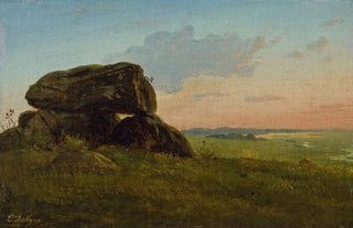 Carlo Dalgas - Evening landscape with a dolmen Study.webp