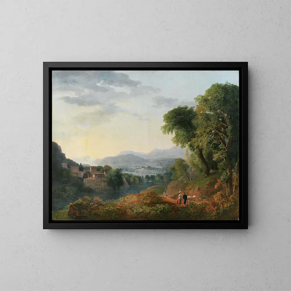 Un paysage à l'italienne - Carlo Labruzzi — kehystetty taideteos seinällä
