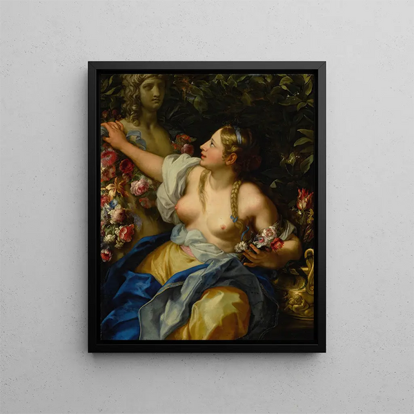 Portrait d'une jeune femme en Flore - Carlo Maratti — kehystetty taideteos seinällä