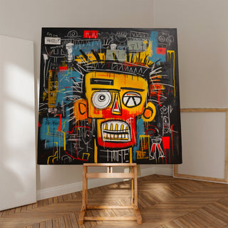 Tableau Street Art - Masque Jaune