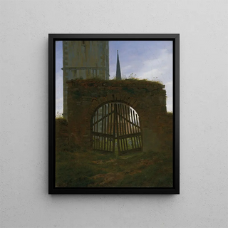 Caspar David Friedrich - The Cemetery Gate The Churchyard.webp