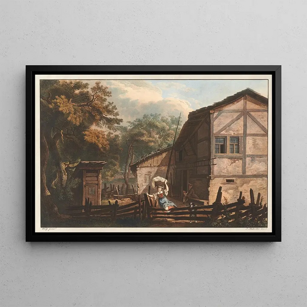 La Clôture - Caspar Wolf — kehystetty taideteos seinällä