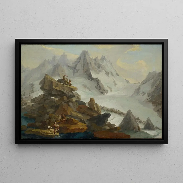 Glacier Lauteraar - Caspar Wolf — kehystetty taideteos seinällä