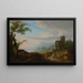 Maisemamaalaus raunioilla - Caspar Wolf — kehystetty taideteos seinällä