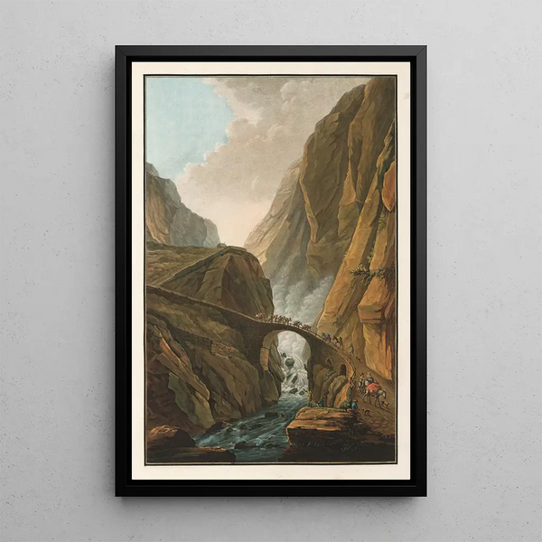 Maalauksen jäljennös Pont du Diable - Caspar Wolf