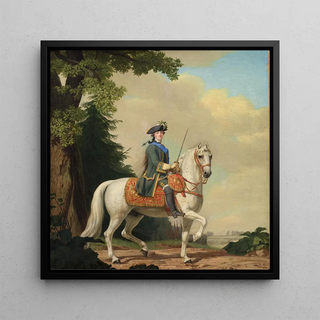 Catherine II de Russie en uniforme de garde de vie sur le cheval Brillante - Vigilius Eriksen