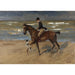 Maalauksen jäljennös Cavalier sur la plage - Max Liebermann