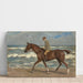 Maalauksen jäljennös Cavalier sur la plage à gauche - Max Liebermann