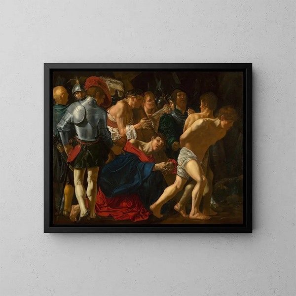 Le Christ portant la croix - Cecco del Caravaggio — kehystetty taideteos seinällä