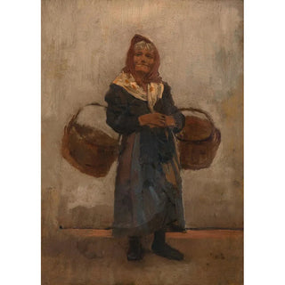 Cecil van Haanen - Alte Frau mit Krben Venezianische Hndlerin.webp