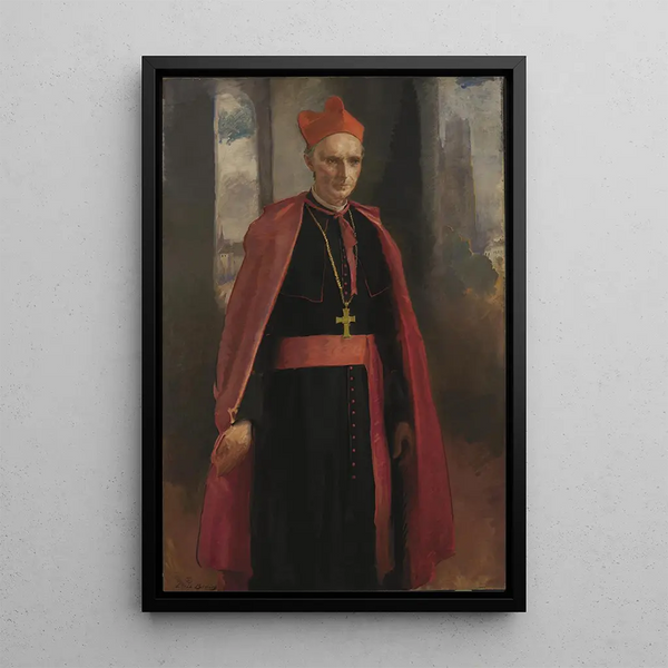 Kardinaali Mercier - Cecilia Beaux — kehystetty taideteos seinällä