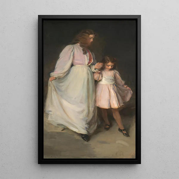 Maalauksen jäljennös Dorothea ja Francesca - Cecilia Beaux