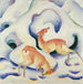 Susi lumessa - Franz Marc — näkymä teoksesta