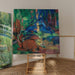 Maalauksen jäljennös Samanhirvet metsässä II - Franz Marc