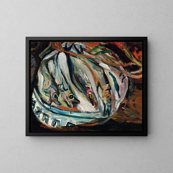 Luontoaiheinen kalat - Chaïm Soutine — kehystetty taideteos seinällä