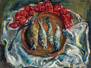 Kaloja ja tomaatteja - Chaïm Soutine — näkymä teoksesta