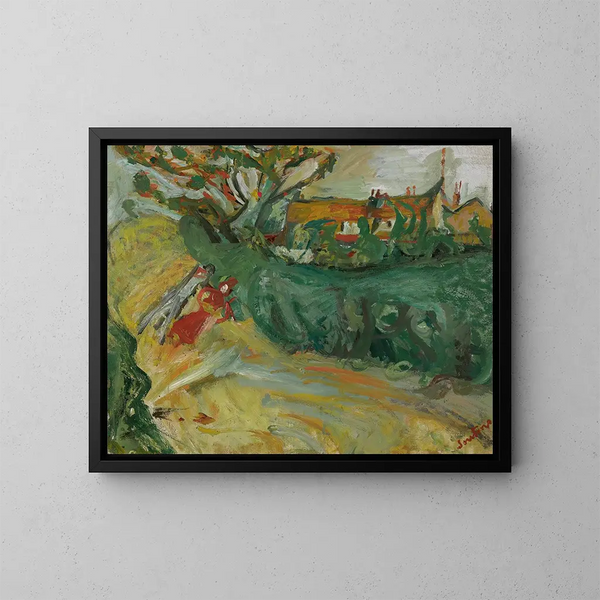 Promenade auprès du village - Chaïm Soutine — kehystetty taideteos seinällä