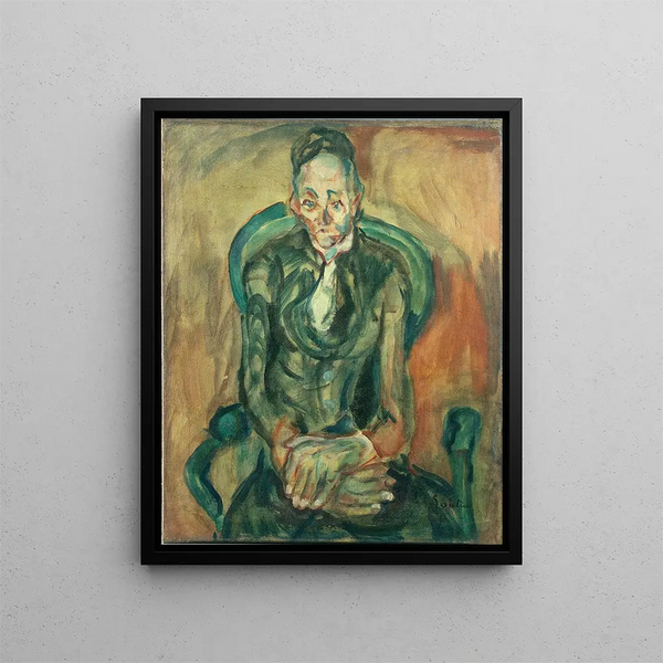 Nainen istuu - Chaïm Soutine — kehystetty taideteos seinällä