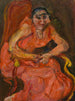 Naismaalaus vaaleanpunaisessa - Chaïm Soutine — näkymä teoksesta