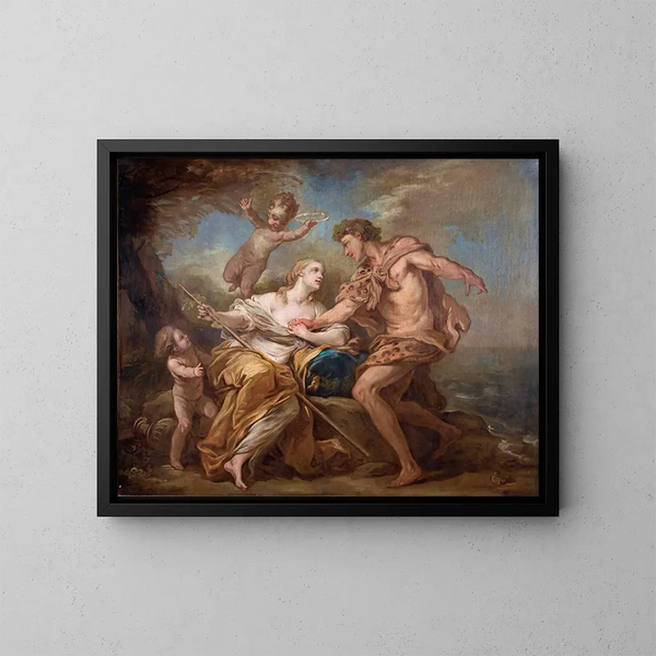 Bacchus ja Ariadne - Charles André van Loo — kehystetty taideteos seinällä