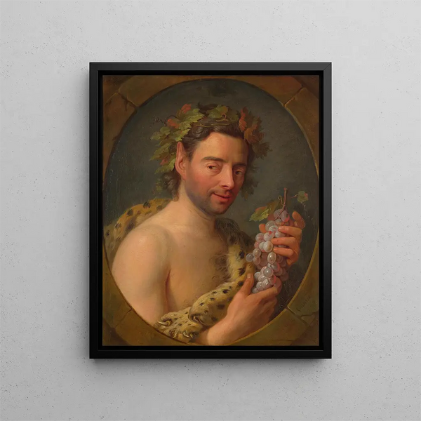 Bacchus - Charles André van Loo — kehystetty taideteos seinällä