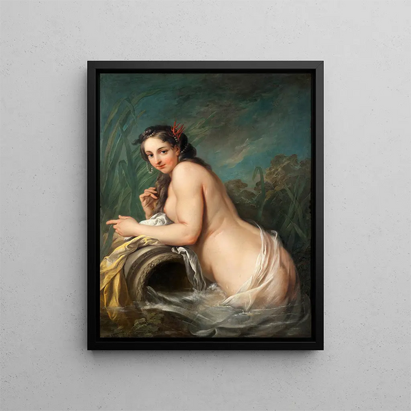 Naïade - Charles André van Loo — kehystetty taideteos seinällä