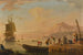 Mediterranean satamanäyttämö, kalastajien purkamassa veneitään - Charles-François Grenier de Lacroix — näkymä teoksesta