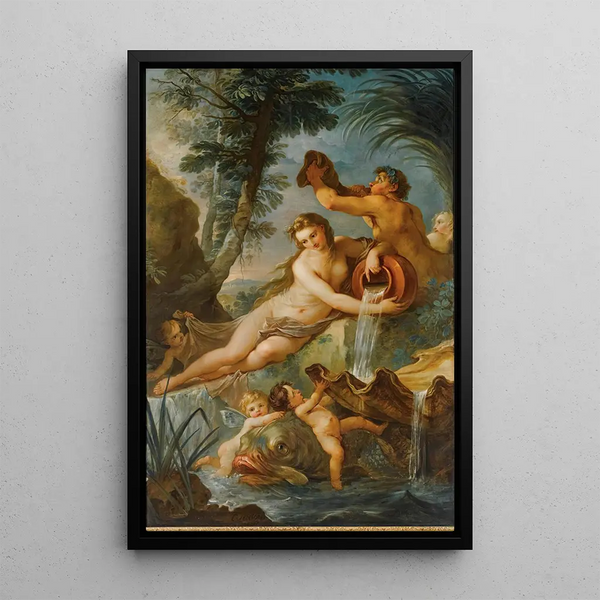 La Source - Charles-Joseph Natoire — kehystetty taideteos seinällä