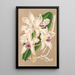Cattleya amethystoglossa - Charles Antoine Lemaire — kehystetty taideteos seinällä